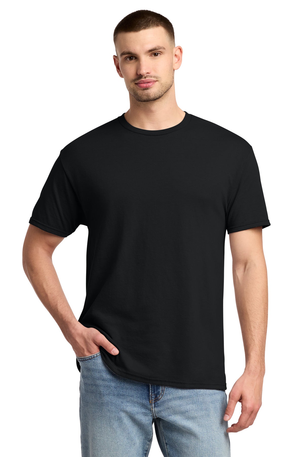 Jerzees 29M adult Dri-Power 50/50 T-shirt in Black